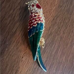 Colorful Parrot Brooch